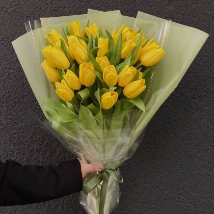 Hollanda Sarı Laleler Buketi (25 Adet)